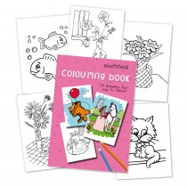 Girl Colouring in Book