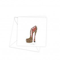 Greeting Card 125sq-Leopard Pr