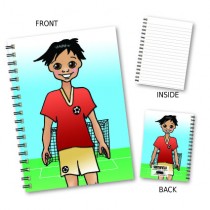 Cartoon Footballer Wiro Notebo