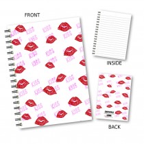 Kissing Lips Wiro Notebook