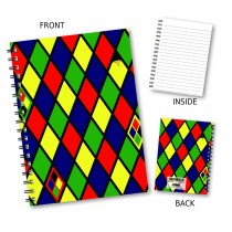 Large Harlequin Patern Noteboo