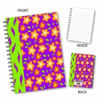 Orange & Purple Flower Noteboo