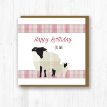 Textured Sheep Card