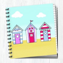 Sq Notebook Beach Huts