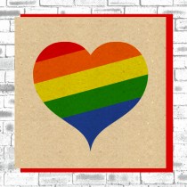 Eco True Love Card-Rainbow Heart