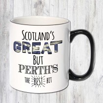 Scotlands Great Black Handled Mug
