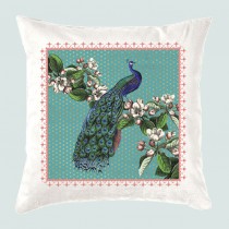 Cushion-Peacock +Tag