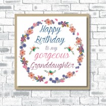 Textured Birthday Gorgeous Granddaughter
