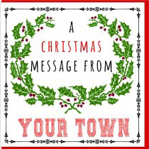 Personalise-A Xmas Message Textured Card