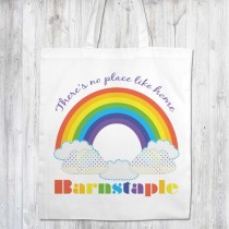 Rainbow White Shopper+Tag