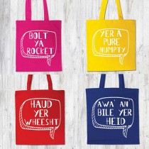 Coloured Bags with White Ink
