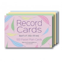 Plain Coloured Record Cards 6x4
