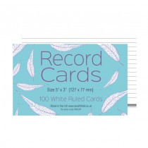 Ruled White Record Cards 5x3