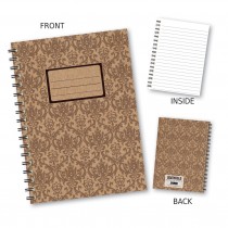 Brown Patterned Wiro Notebook