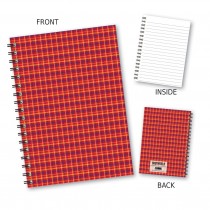 Red Tartan Wiro Notebook