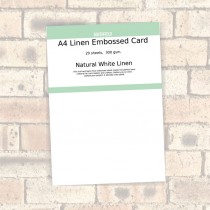 P -White Linen Cards (20)