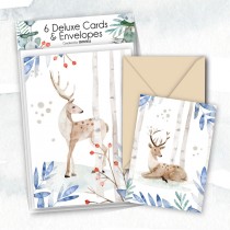 Deluxe Winter Watercolor Cards (6)
