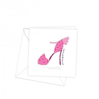 Greeting Card 150Sq-Pink Polka product image
