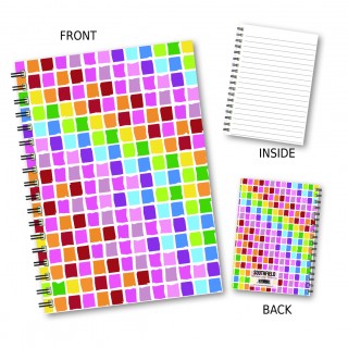 Coloured Squares Wiro Notebook product image