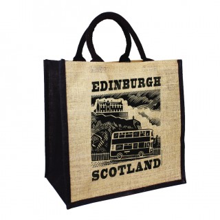 Jute Black Handled Shopper Bags product image