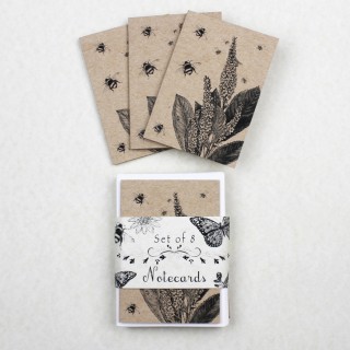 Eco Notecards Foxgloves & Bees product image