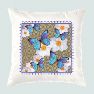 Cushion-Blue Butterflies +Tag product image