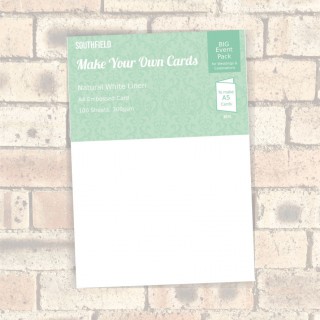 A4 White linen Cards (100) product image