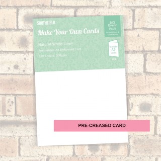 A4 Creased White Linen Cards (100) product image