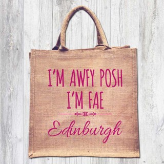 Awfy Posh Fae Natural Jute +Tag (Pink) product image