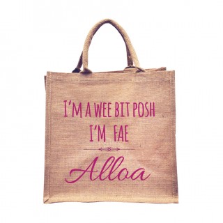 Wee Bit Posh Natural Jute +Tag (Pink) product image