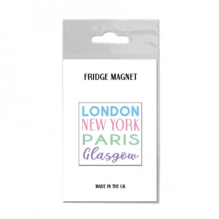 London NY Bagged Pastel Fridge Magnet product image