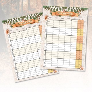 2 Page Year Planner-Forest Animals product image