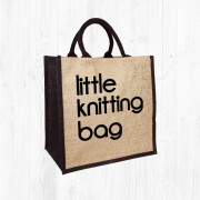 Little Knitting Jute Bag