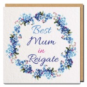 Best Relation Textured Greeting Card Blue