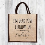 I Holiday In....Jute Shopper+Tag