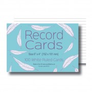 Ruled White Record Cards 6x4