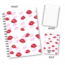 Kissing Lips Wiro Notebook