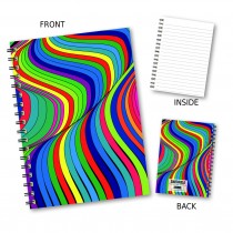 Bright Rainbow Swirl Notebook