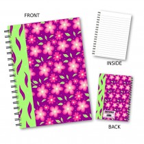 Pink Flower Wiro Notebook