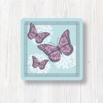 Classic Coaster-Butterflies