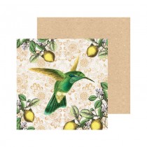 Watercolour Hummingbird Square Greeting Card