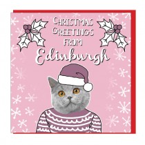 Personalise- Textured Pastel Cat Card