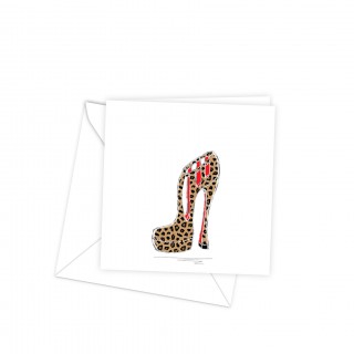 Greeting Card 150Sq-Leopard product image