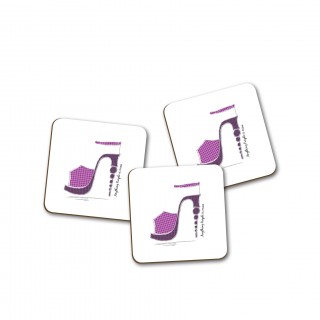Classic Coaster-Purple Check product image