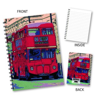 Vintage Red Bus Notebook product image
