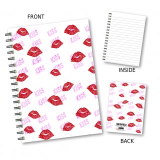 Kissing Lips Wiro Notebook product image