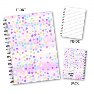 Pastel Star Design Wiro Notebo product image