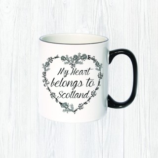 My Heart Belongs Black Handle Mug product image