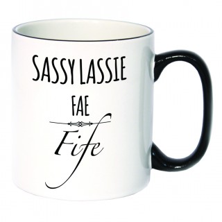 Sassy Lassie Black Handled Mug product image