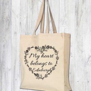 My Heart Belongs Gusset Cotton Bag product image